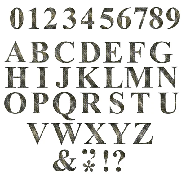 stock image Metal texture alphabet
