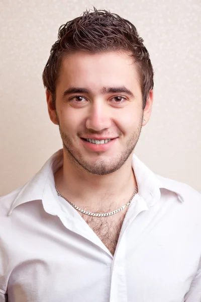 A boldog fiatalember portréja — Stock Fotó