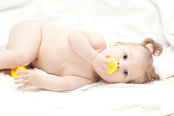 Little girl After bath — Stock Photo, Image