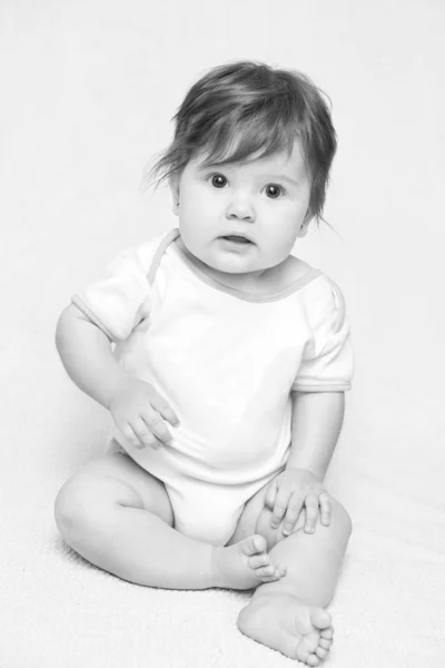 Baby portret B & W — Stockfoto