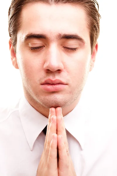 Mann macht ein Gebet. — Stockfoto