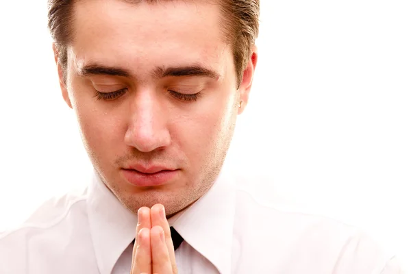 Homem fazendo uma oração . — Fotografia de Stock
