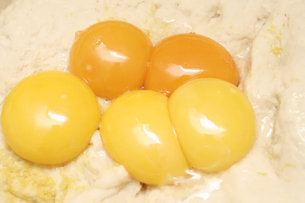 stock image The dough and yolks