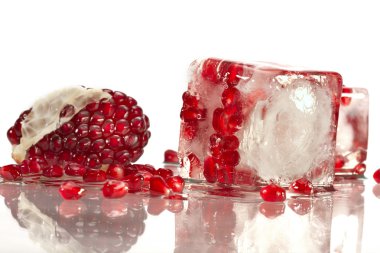Pomegranate in ice clipart