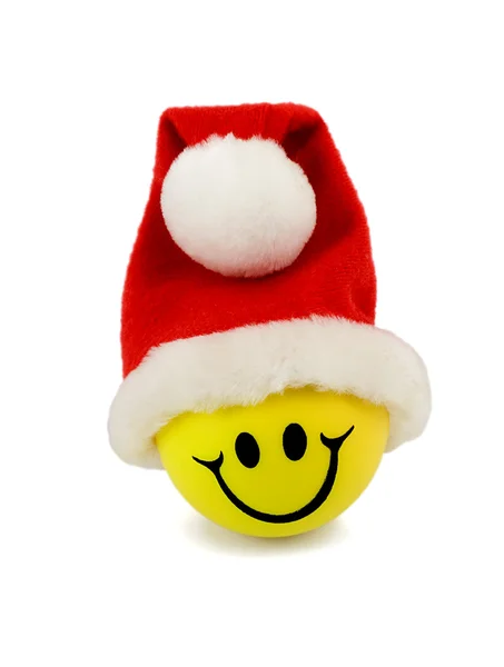 Glimlachen in Kerstman hoed — Stockfoto