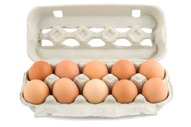 Eggs in protective case foreground clipart