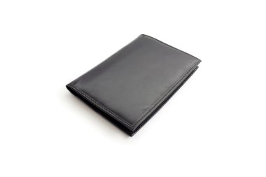 Black leather wallet clipart