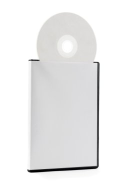 CD disk case with blank cover clipart