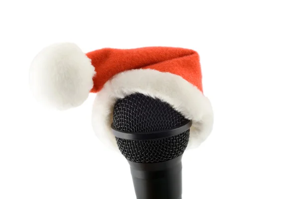 Feliz Natal microfone — Fotografia de Stock