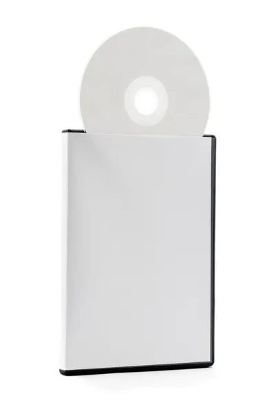 光盘磁盘盒与空白封面 — 图库照片