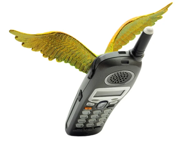 Repülő szárnyak telefon — Stock Fotó
