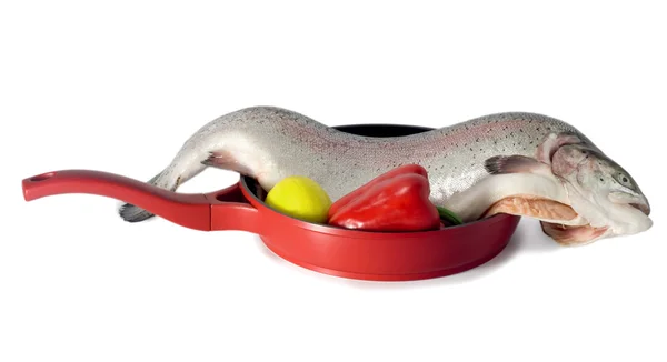 Färsk röd lax fisk — Stockfoto