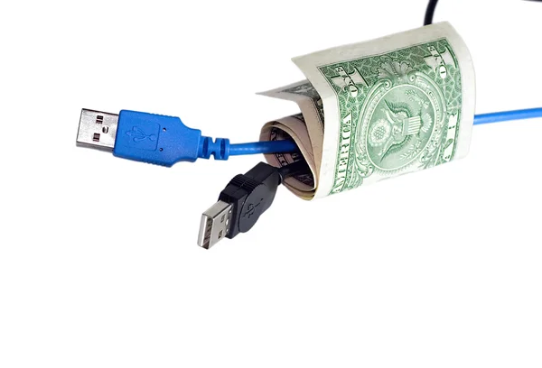 Kabel aansluiten — Stockfoto
