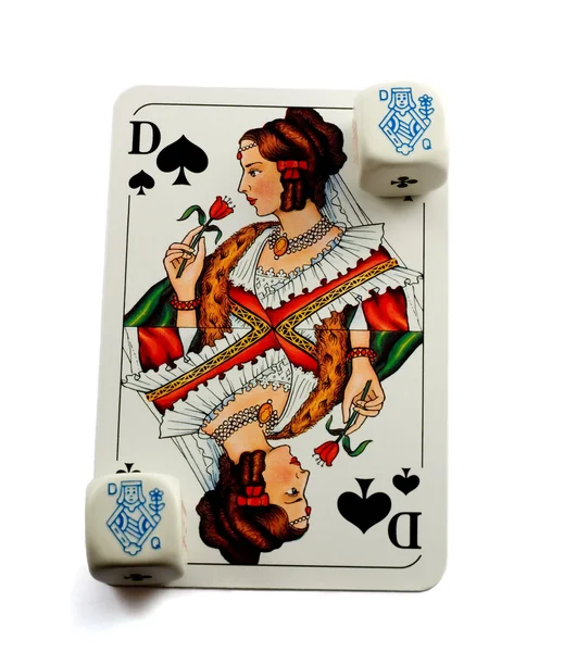 卡、 骰子、 扑克 — Φωτογραφία Αρχείου