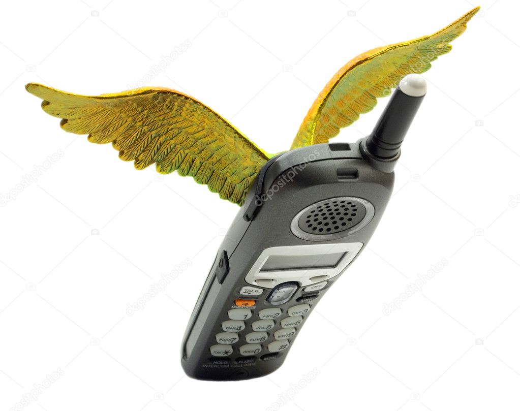 Flying Telephone with wings