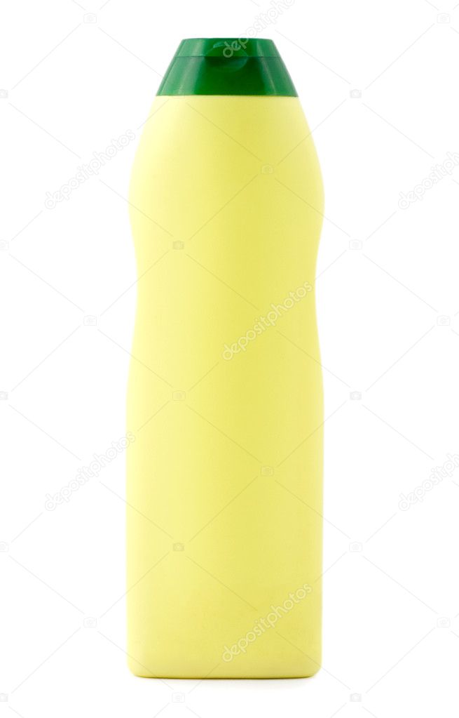 Blank yellow plastic bottle