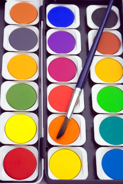 Χρώματα και πινέλο — Φωτογραφία Αρχείου