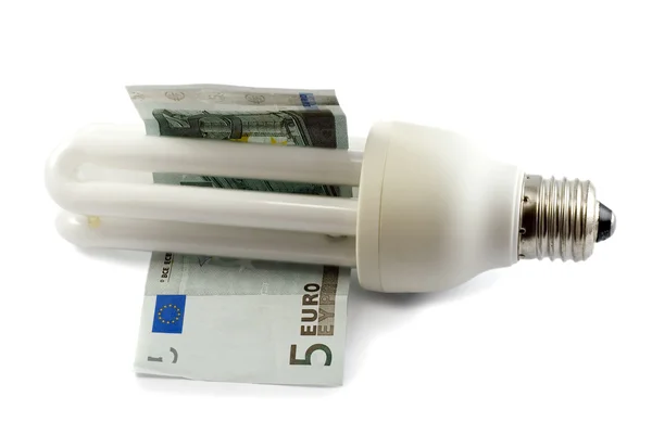 Ahorro de lámpara fluorescente — Foto de Stock