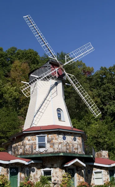 stock image Old wind mill in Helen Georgia