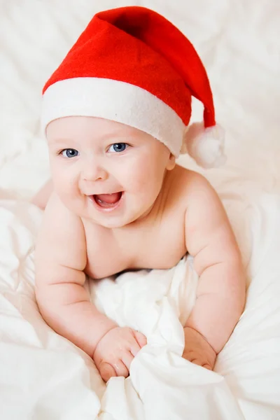เด็กในหมวกคริสต์มาส — ภาพถ่ายสต็อก