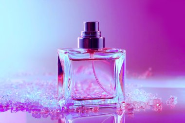Perfume bottle with crystals clipart