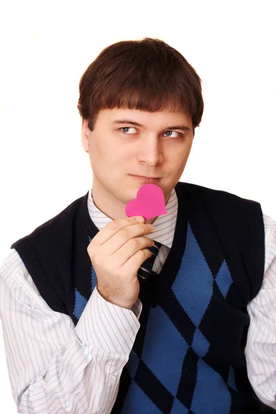 Young man with valentine — Stock Photo, Image