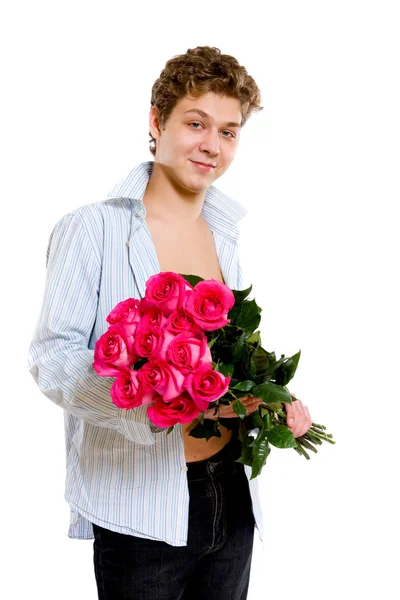 Fiatal férfi Rózsa — Stock Fotó