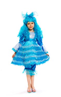 Girl in fancy dress clipart