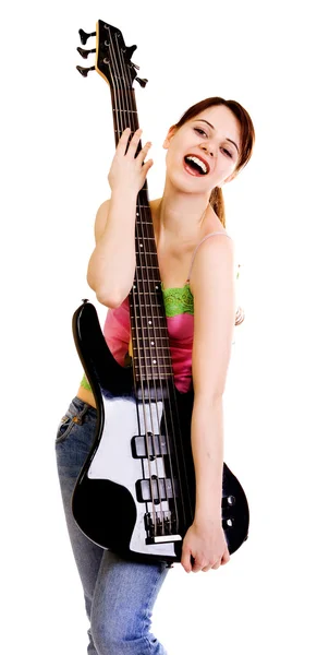 stock image Girl with guitar