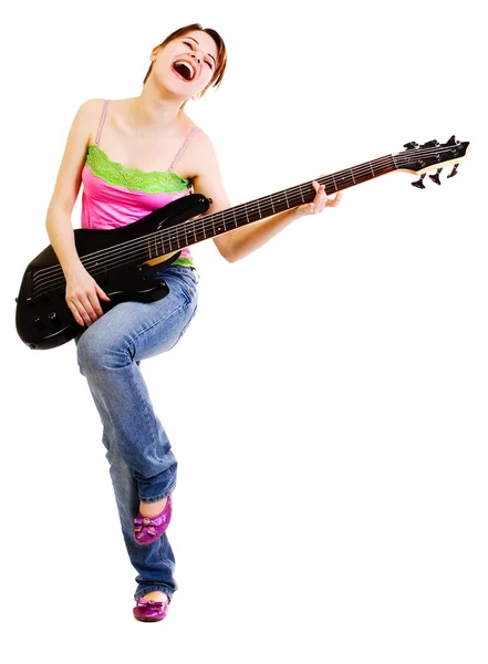 stock image Girl with guitar