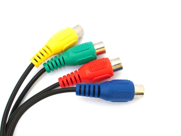 Paquete de cable de audio de cerca — Foto de Stock