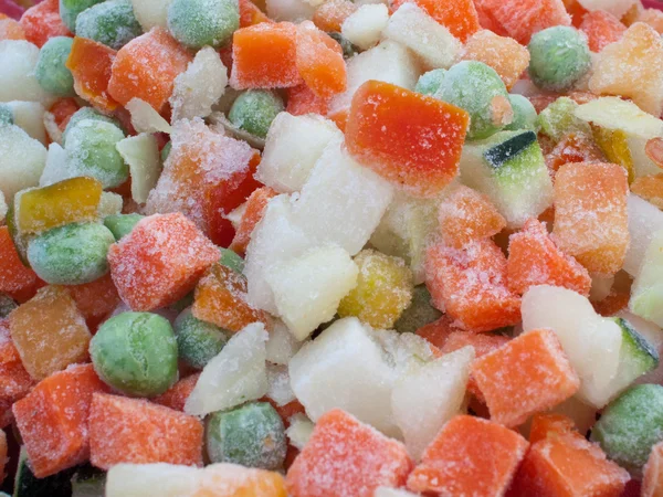 Vue rapprochée de divers légumes congelés — Photo