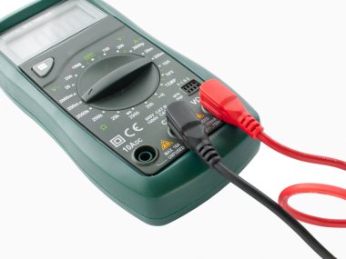 Digital multimeter electrical measuring clipart