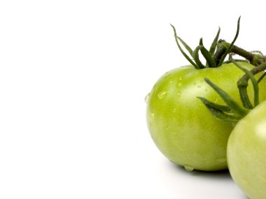 Green tomatoes with copy space clipart