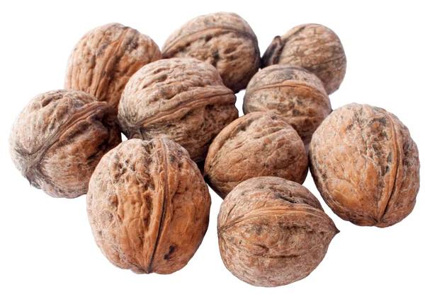Walnuts on white background — Stock Photo, Image