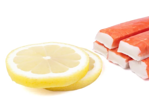 stock image Surimi crab stick and lemon