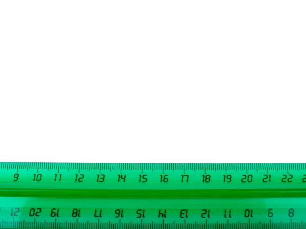 A green ruler — Stock Photo, Image