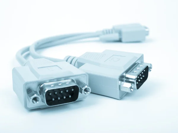 Kabel komputerowy, niebieski stonowanych — Zdjęcie stockowe
