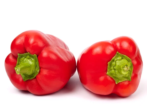 Två röd paprika — Stockfoto