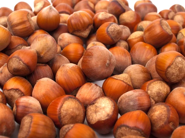 Hazelnuts в качестве фона — стоковое фото