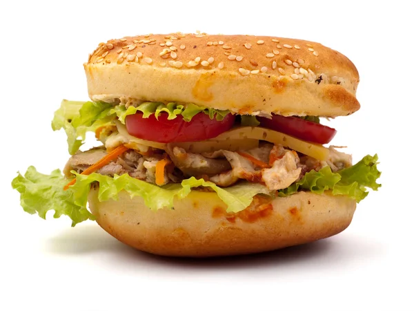 stock image Hamburger closeup view