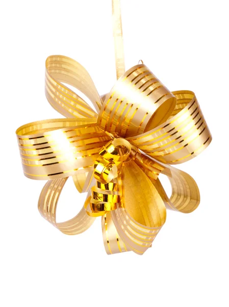 Gold yellow bow — Stock Photo, Image