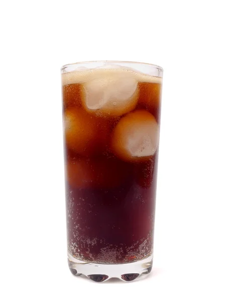 Ice cola in glass Royalty Free Stock Photos