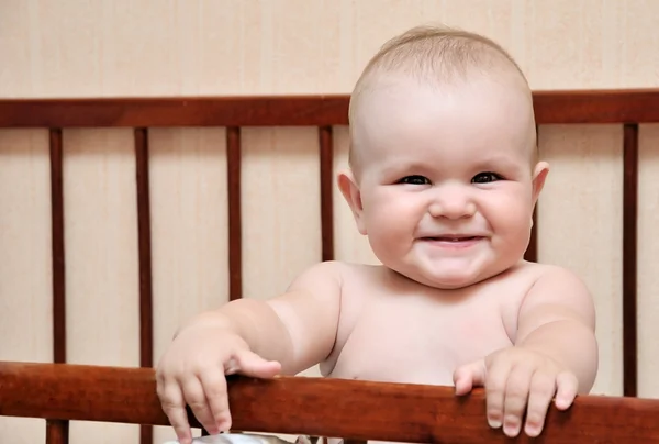 Funny baby i hennes bad — Stockfoto