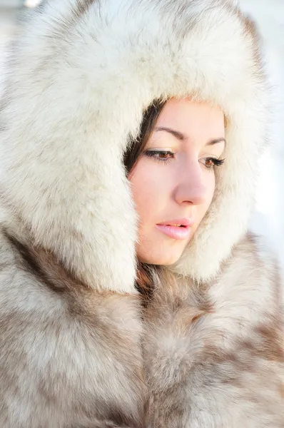 In furs — Stock Photo, Image