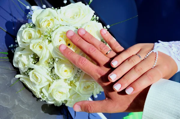 Nur verheiratete Hände — Stockfoto