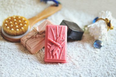 Handmade soap bars clipart