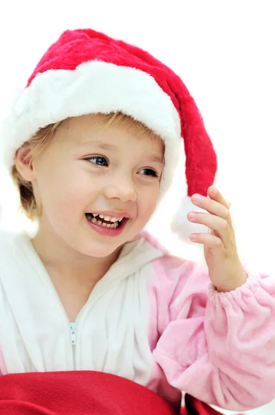Funny Santa girl — Stock Photo, Image