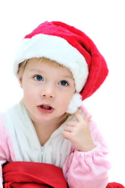 Funny Santa girl — Stock Photo, Image