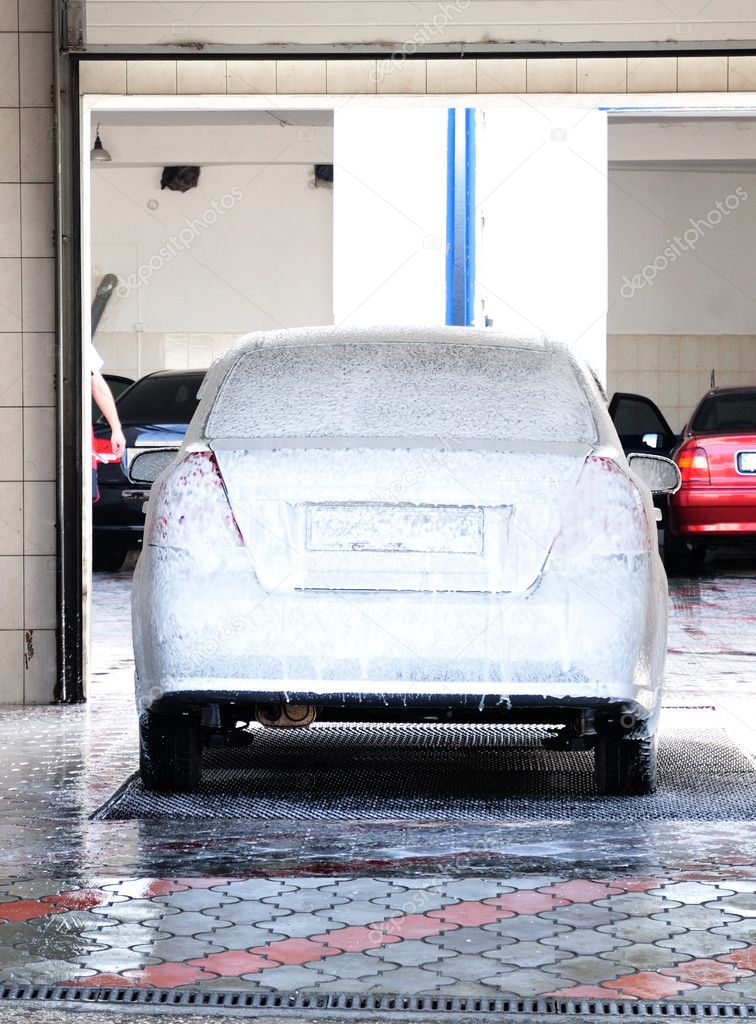 Washing Car at Car-wash service